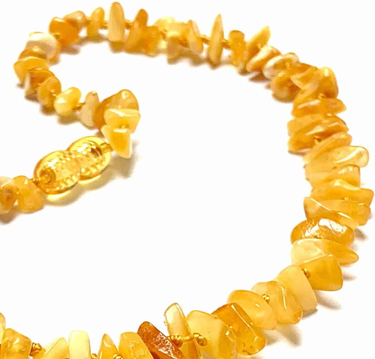 Baby/Kind - Barnsteen ketting - butter - chips 33cm
