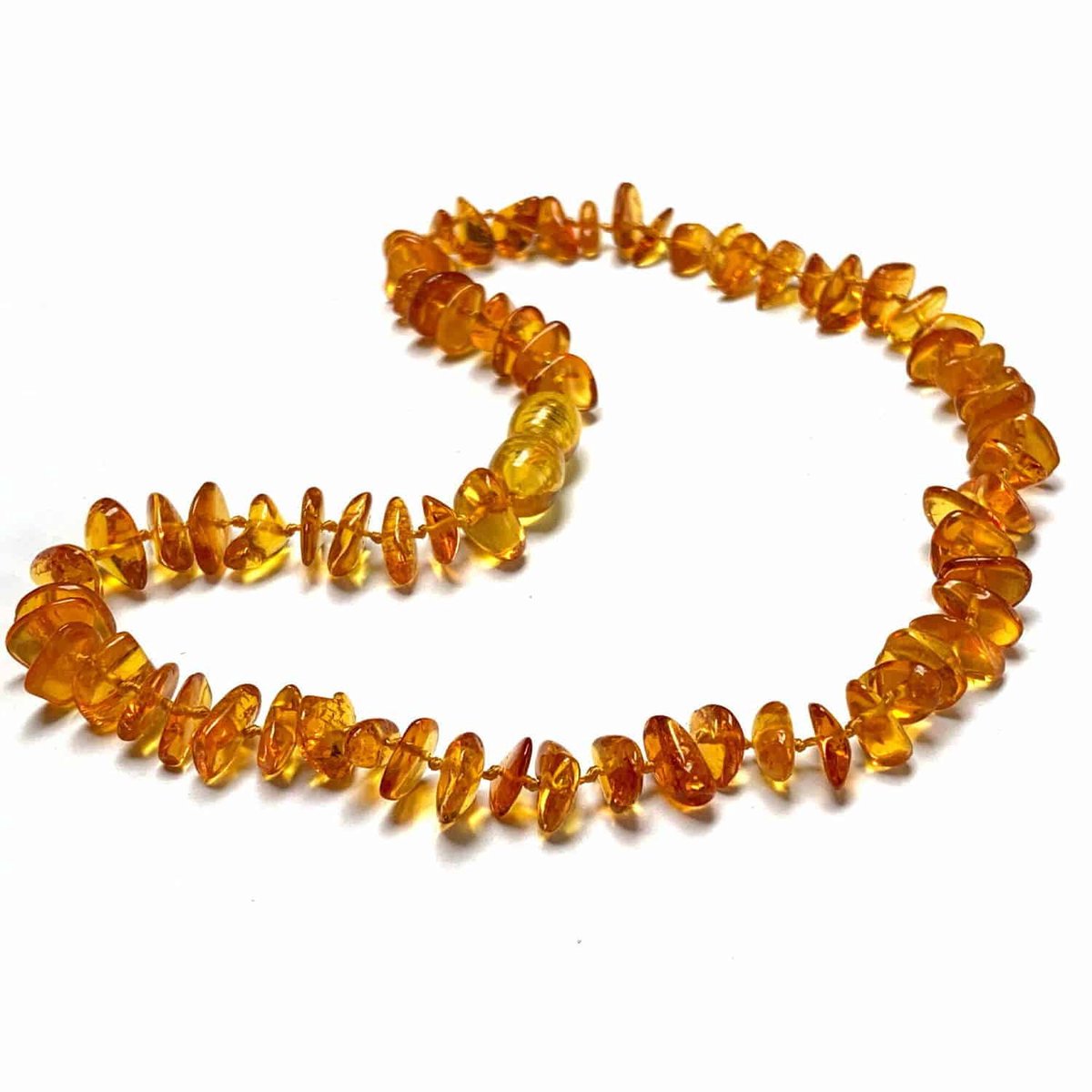 Baby/Kind - Barnsteen ketting - honey - chips 33cm