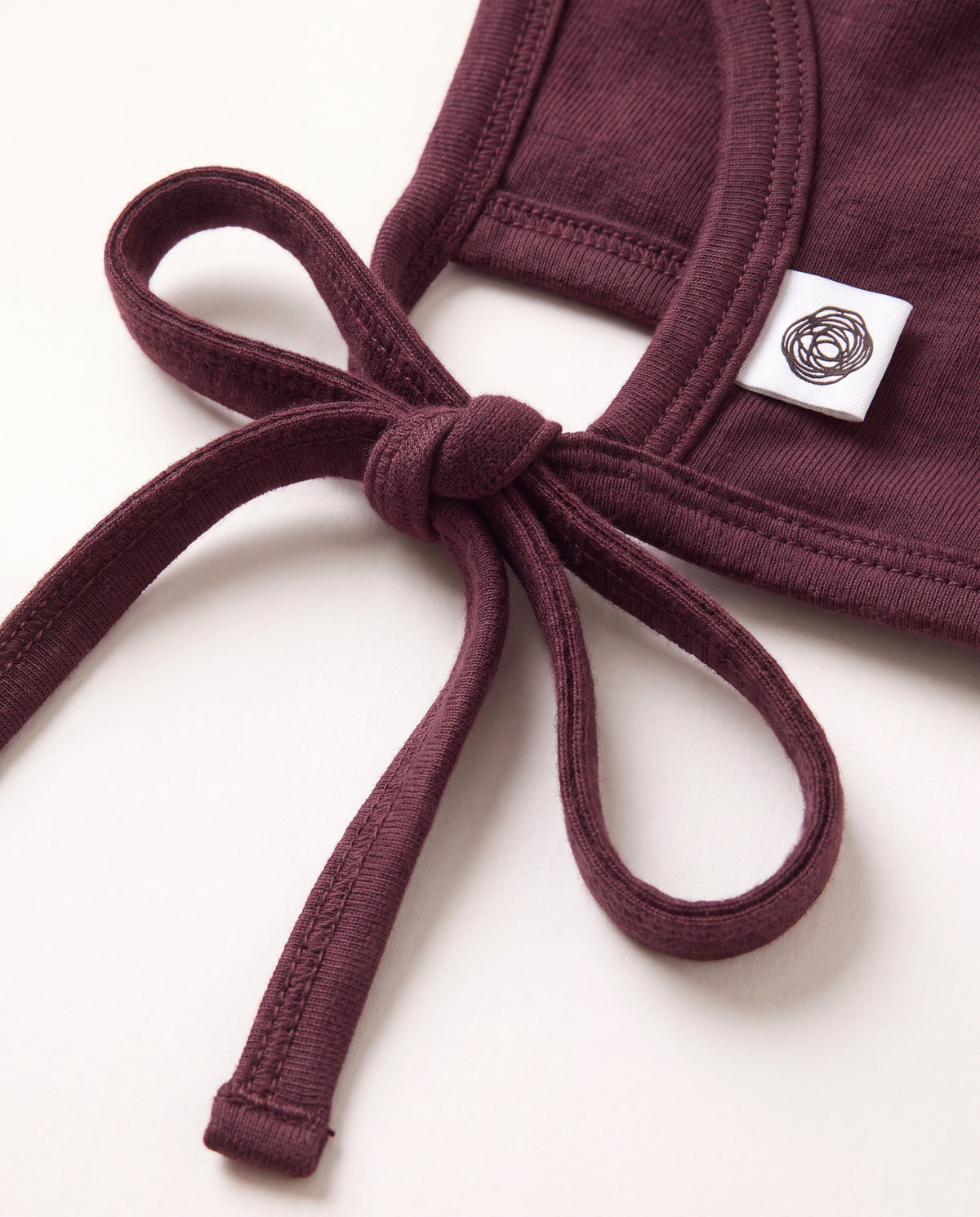 Baby wollen strikmuts – Merinowol - Red Mahogany