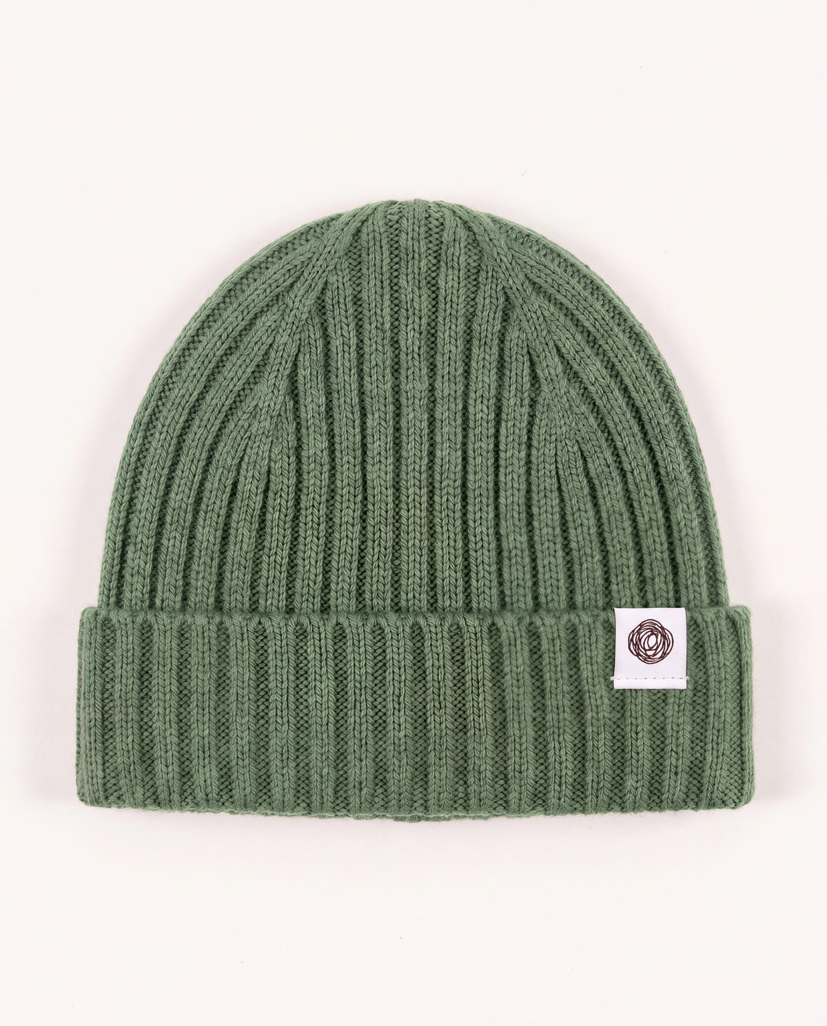 Merinowol Gebreide Baby Muts - Sage