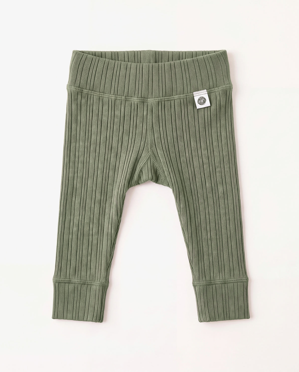 Pantalón de lana en canalé - lana merino - Oil Green