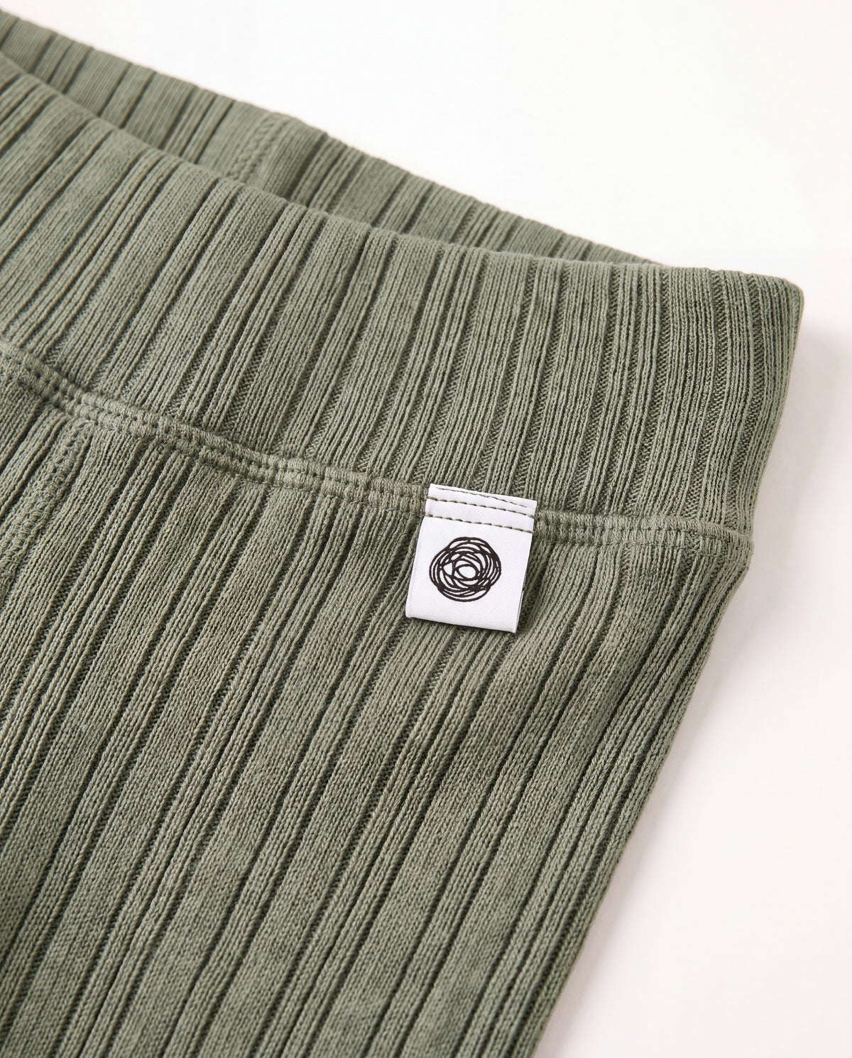 Pantalón de lana en canalé - lana merino - Oil Green