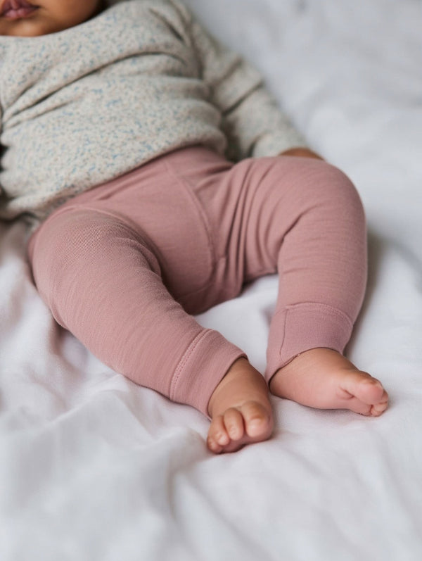 Wollen Baby- kinderbroek - Merinowol - Misty Rose