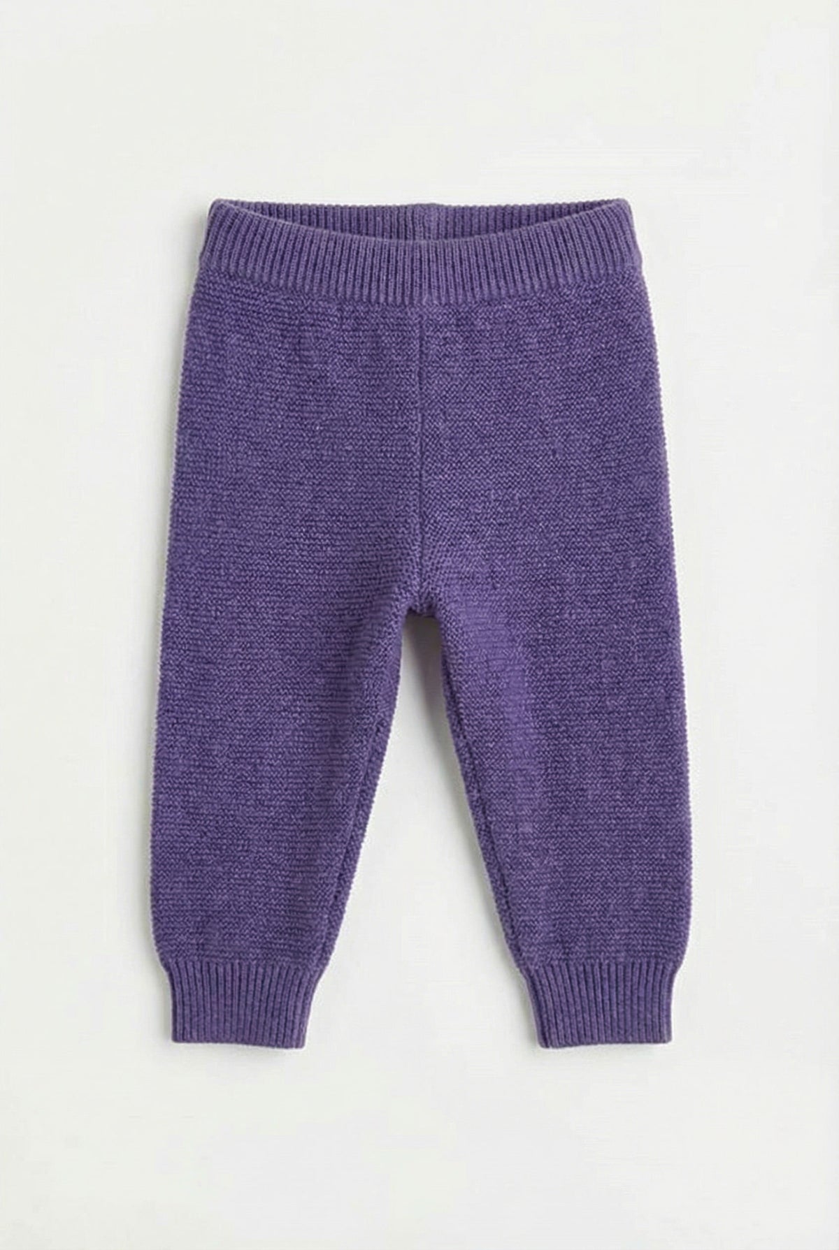 Merinowol gebreid baby broekje - Violet