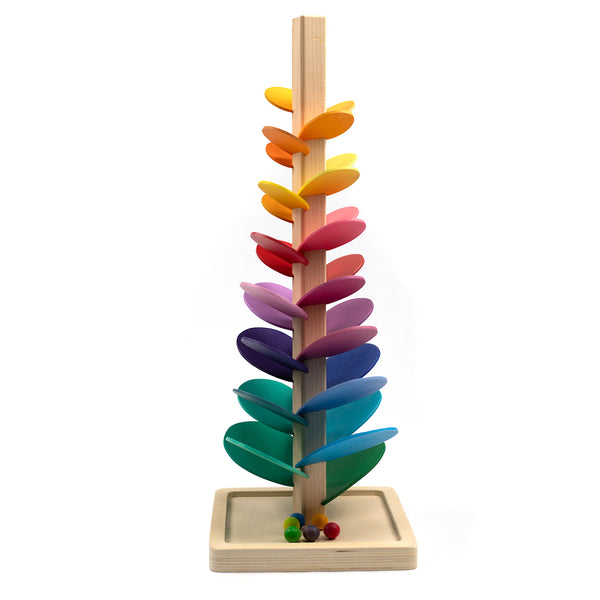 Houten speelgoed - Knikkerbaan boom klein - Montessori - Open einde speelgoed