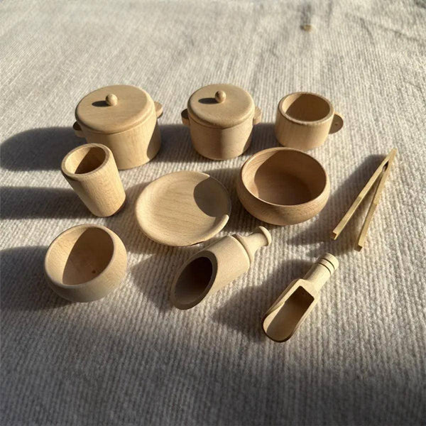 Houten speelgoed - Kookset/eetset - Montessori - Open einde speelgoed