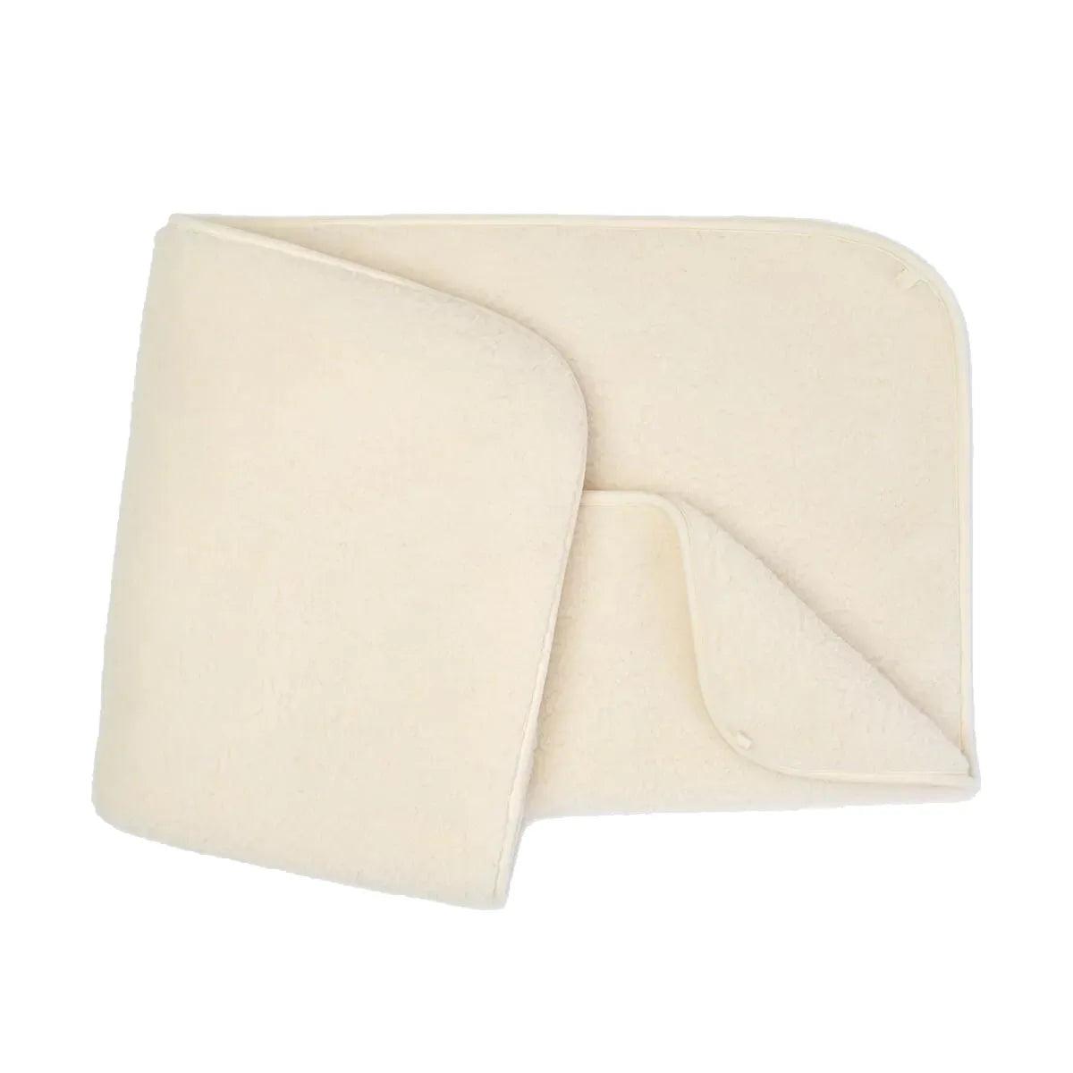 Wollen wiegdeken 2 laags - 75 x 100cm - Merinowol - Naturel