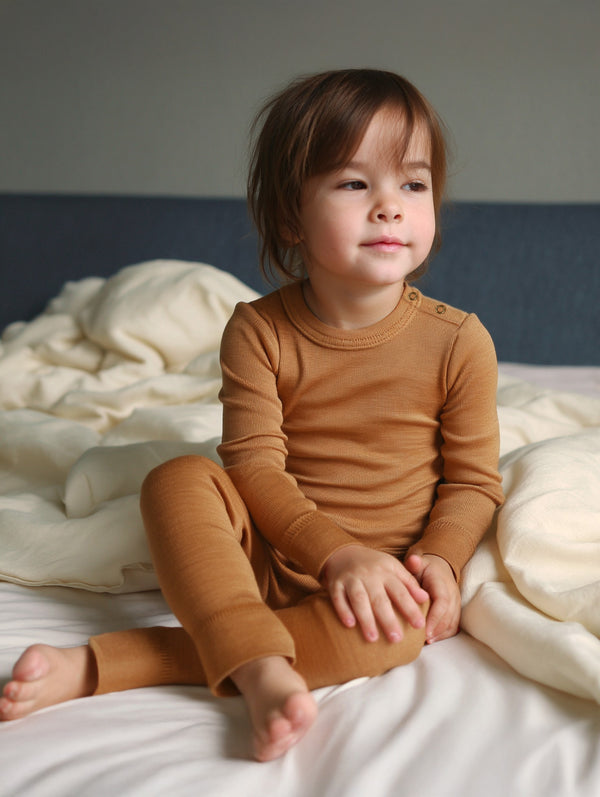 Wollen baby- kindertrui - Merinowol - Argan oil