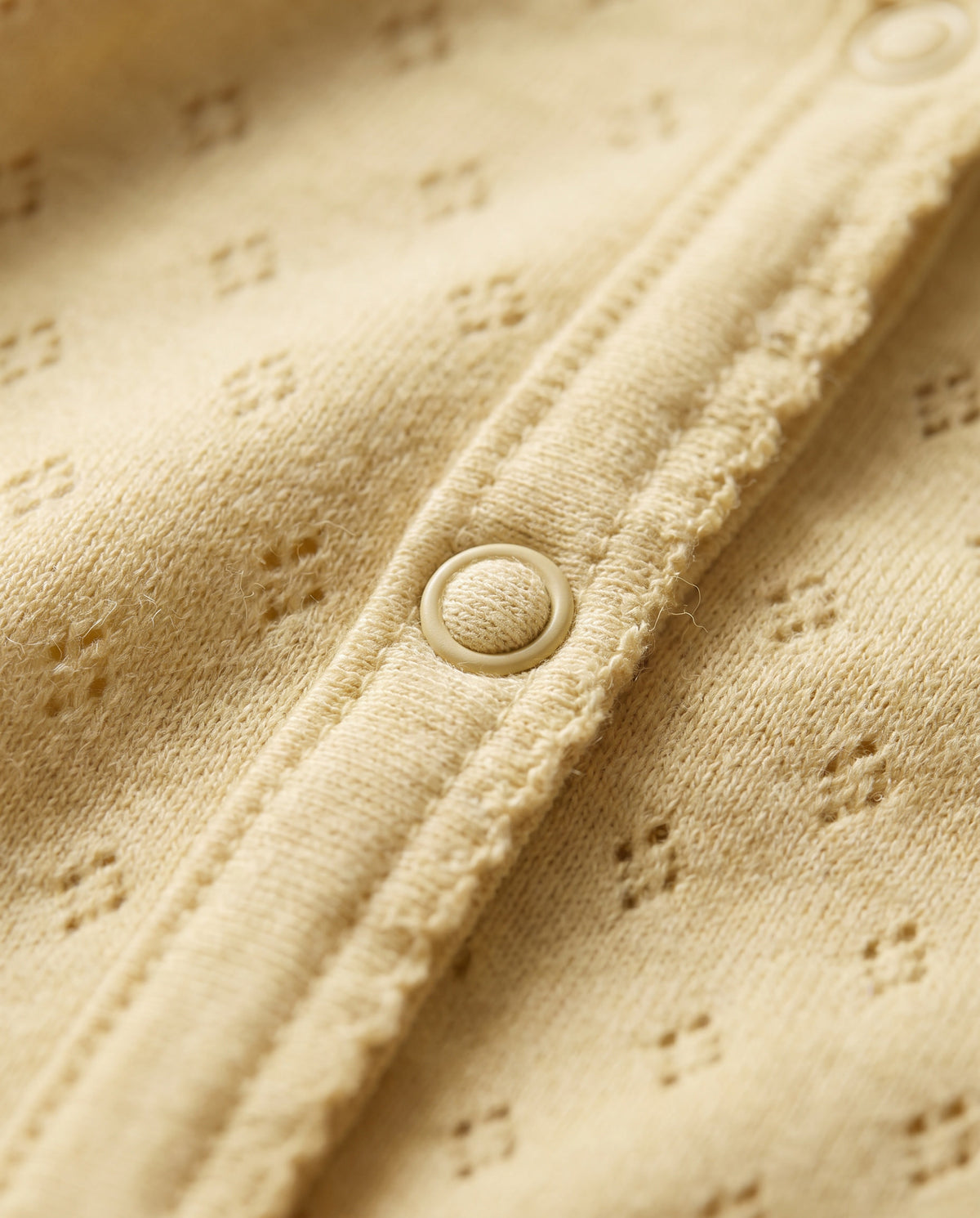 Wollen boxpakje pointelle - merinowol - Dusty Yellow