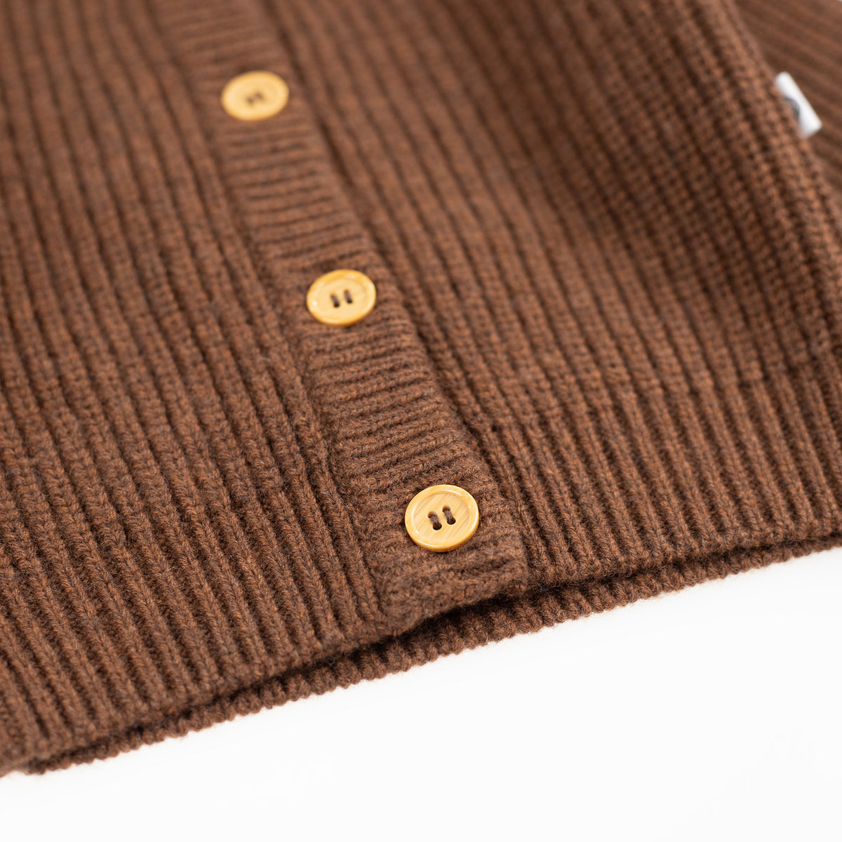 Gebreid Wollen Baby Vestje - Merinowol - Brunette