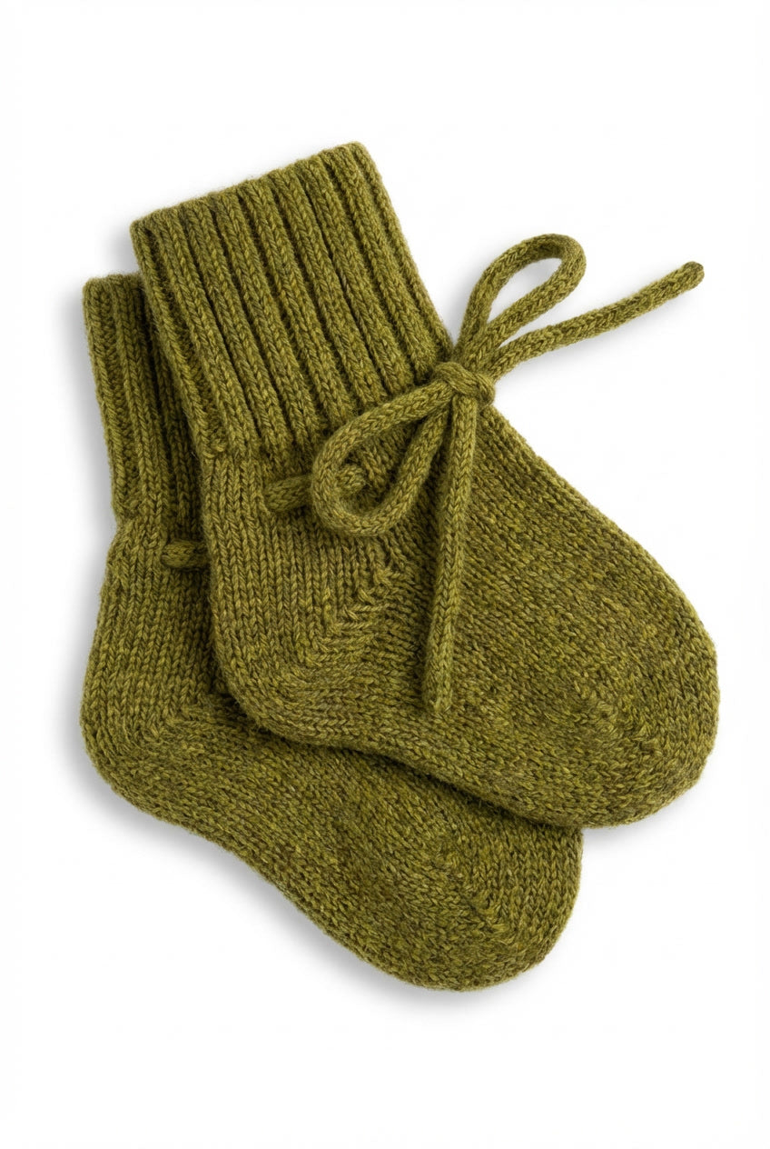 Wollen Baby sokjes / Newborn Sokjes - Merinowol - Pickle