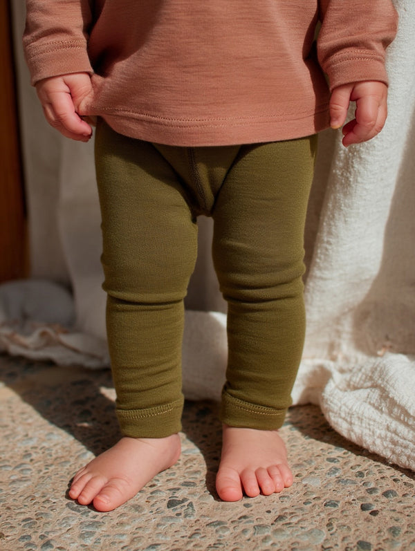 Wollen Kinderbroek - Merinowol - Fir Green