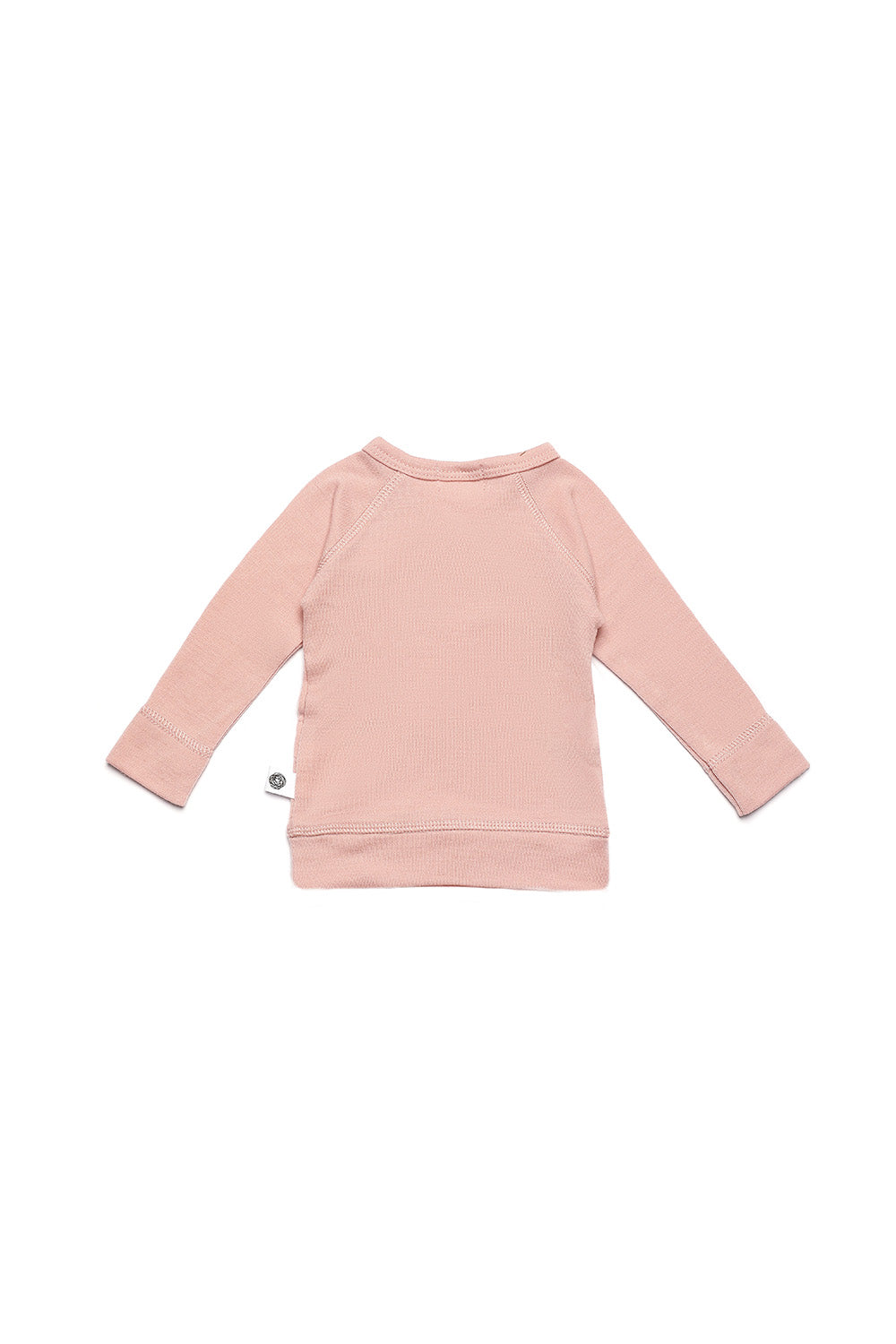 Baby wollen overslagtrui – Merinowol - Misty Rose