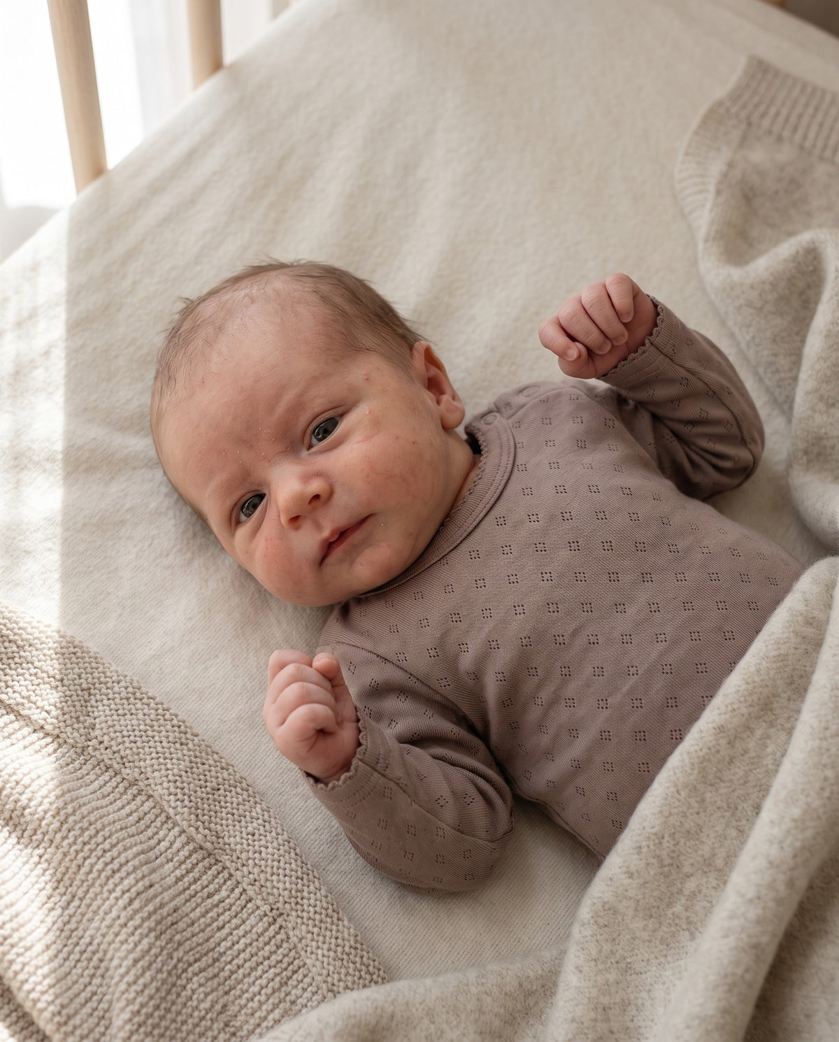 Maglione di lana pointelle – lana merino – Funghi