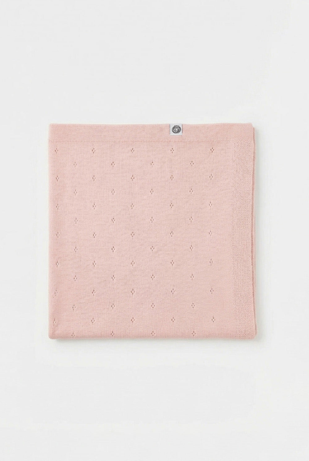 Wollen Babydeken / Kinderdeken / Wikkeldeken - Pointelle Gebreid - Merinowol - Powder Puff