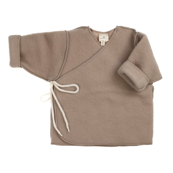 Wollen Baby / Newborn vestje - merinowol fleece - Beige