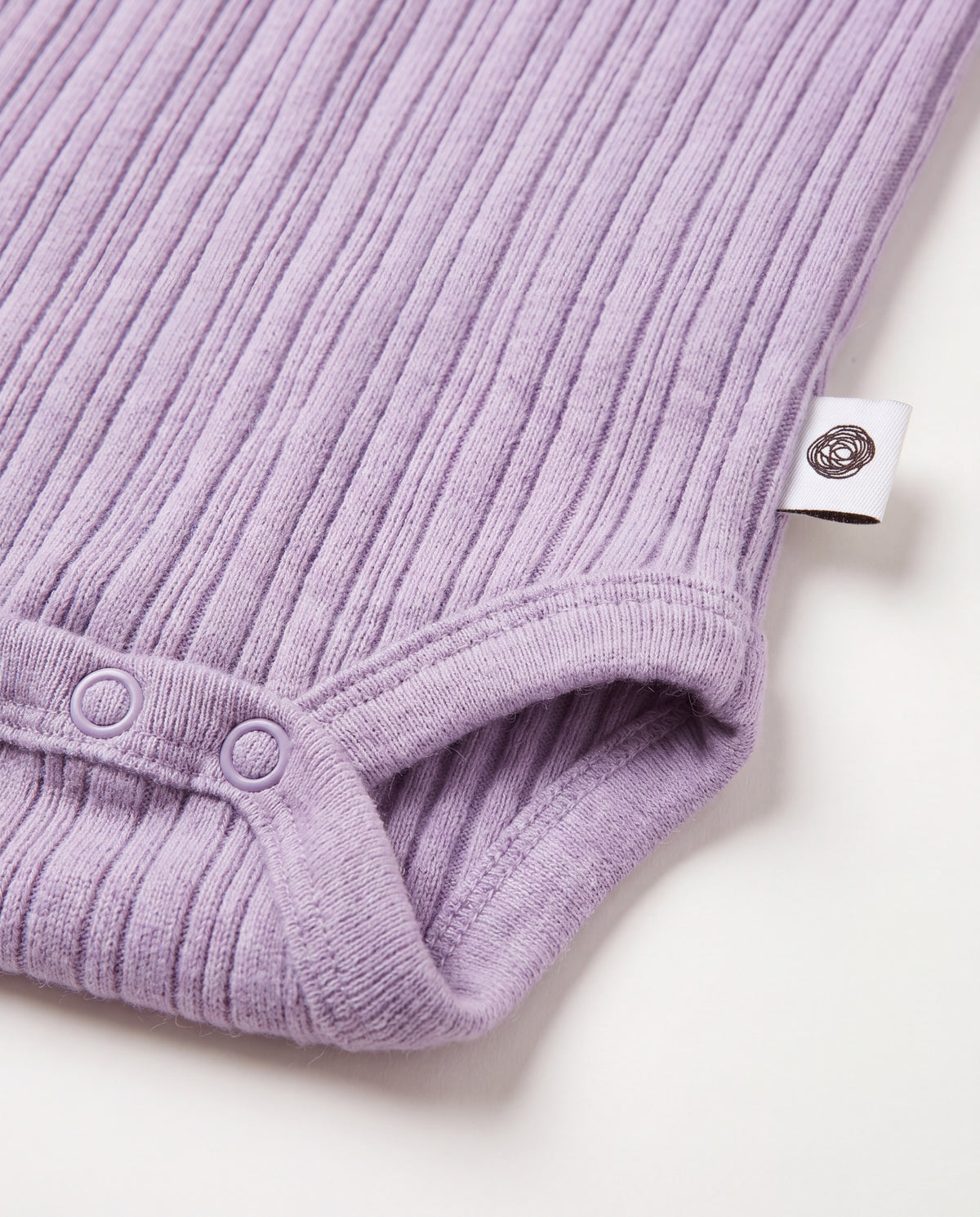 Woolen sleeveless rib romper - merino wool - Lavender Frost