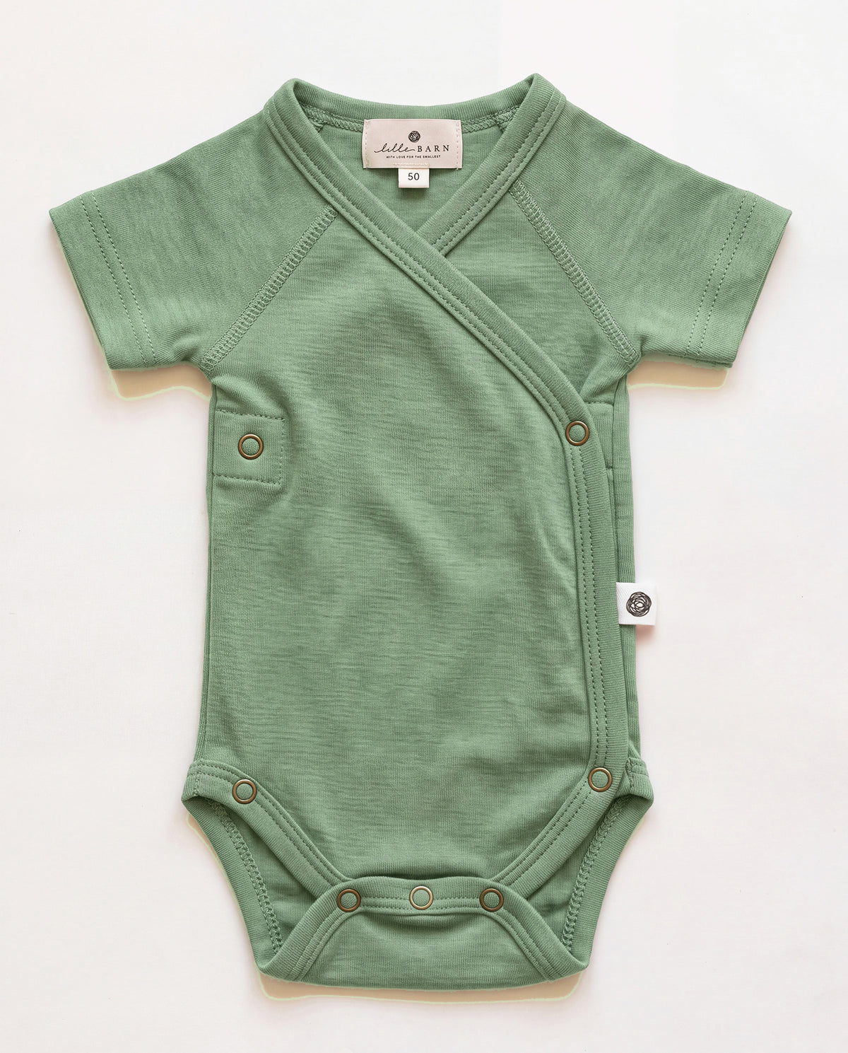 Wollen Romper korte mouwen – Merinowol - Shale Green