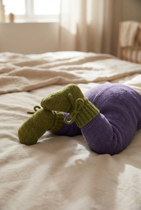 Wollen Baby sokjes / Newborn Sokjes - Merinowol - Pickle