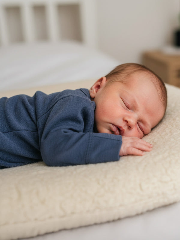 Wollen baby- kindertrui - Merinowol - Vintage Indigo