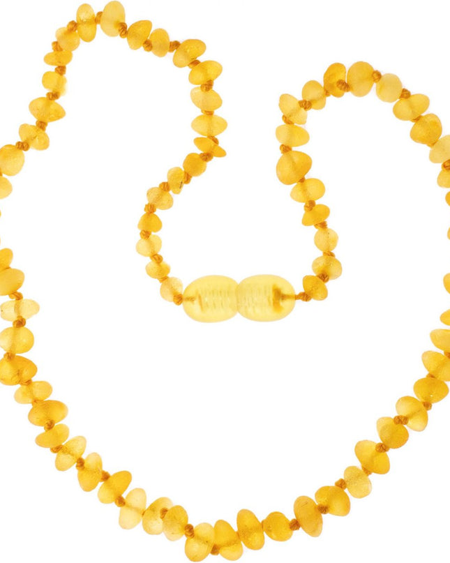 Baby/Kind - Barnsteen ketting - lemon - semi ronde ruwe kraaltjes - 33cm - Lille Barn - With ♥ for the smallest