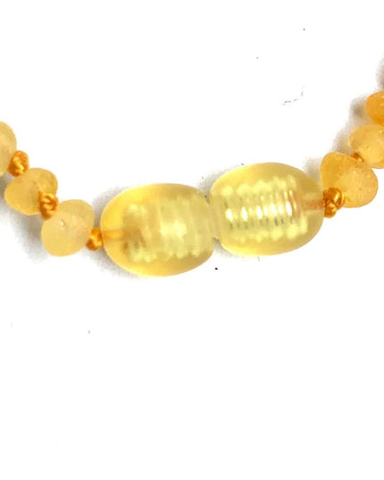 Baby/Kind - Barnsteen ketting - lemon - semi ronde ruwe kraaltjes - 33cm - Lille Barn - With ♥ for the smallest