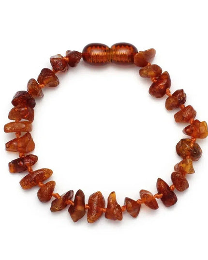 Baby/Child - Amber bracelet - cognac - polished chips - 14cm