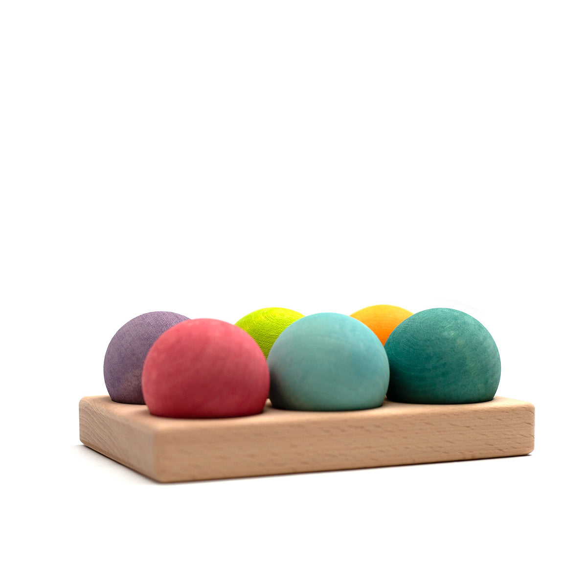 Houten speelgoed - Houten gekleurde ballen - Montessori - Open einde speelgoed