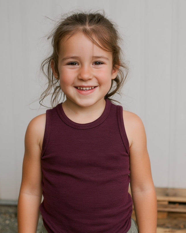 Children's woolen shirt - Merino wool - Fig