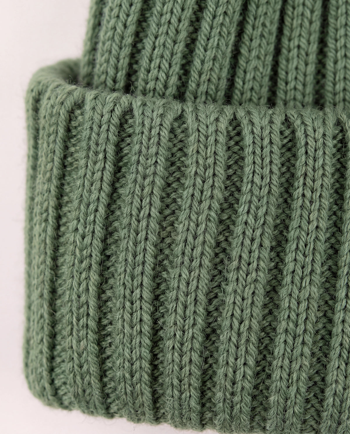 Merinowol Gebreide Baby Muts - Sage