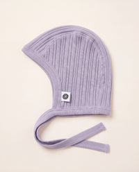 Wollen strikmutsje rib - merinowol - Lavender Frost – afbeelding 2