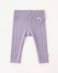 Pantalón de lana en canalé - lana merino - Lavender Frost – imagen 2