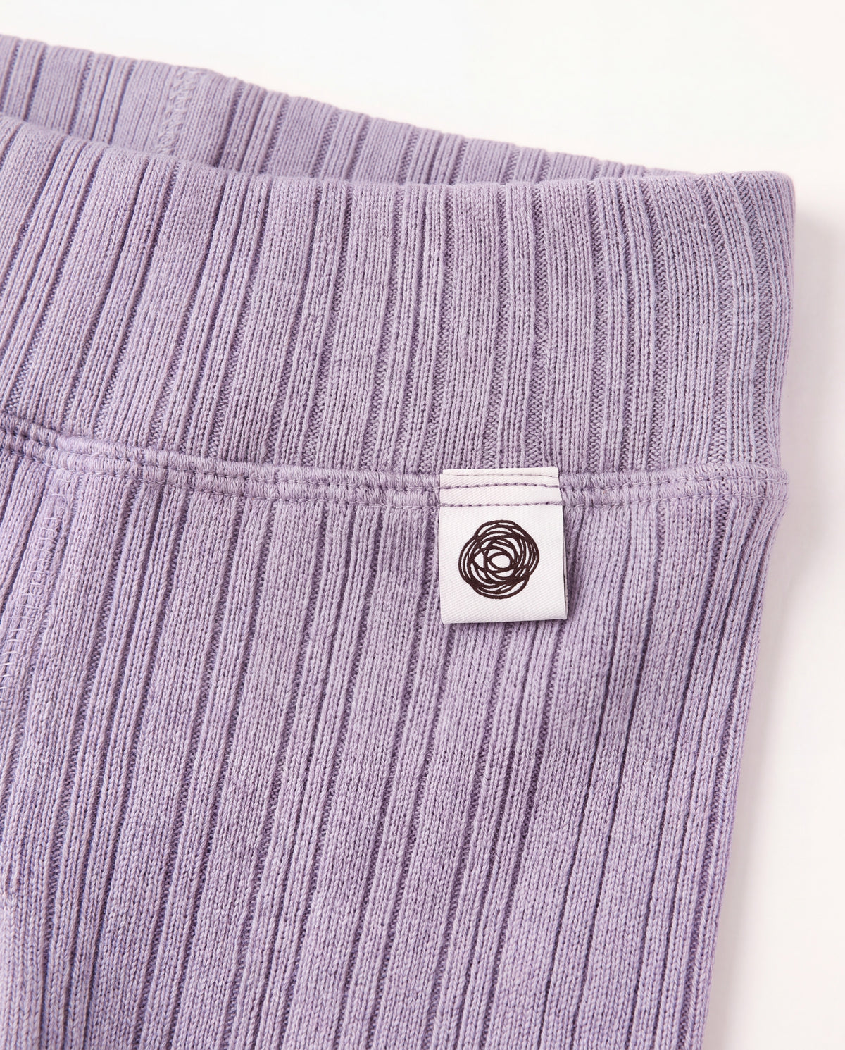 Pantalón de lana en canalé - lana merino - Lavender Frost
