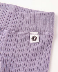 Pantalón de lana en canalé - lana merino - Lavender Frost – imagen 6
