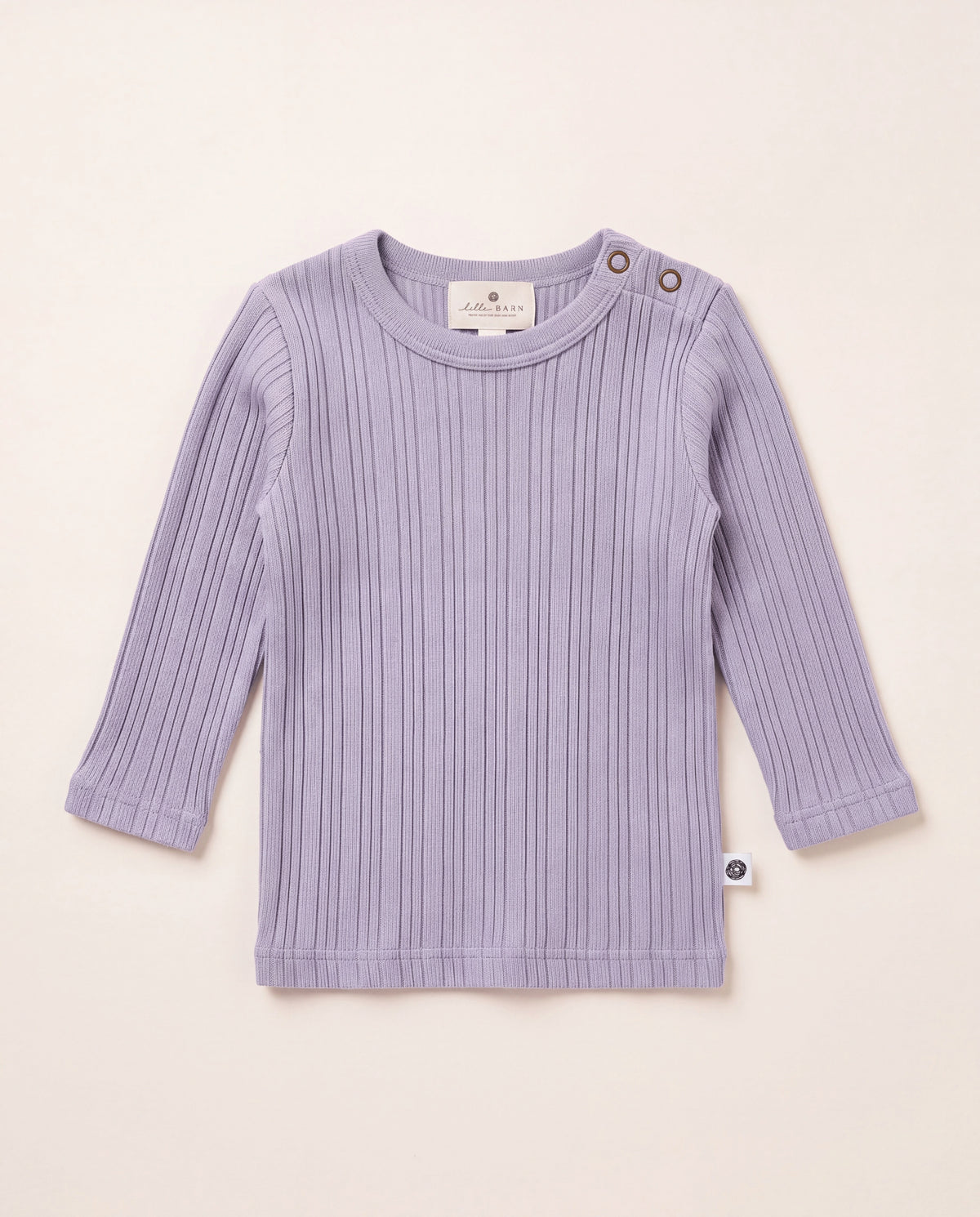Woolen rib sweater - merino wool - Lavender Frost