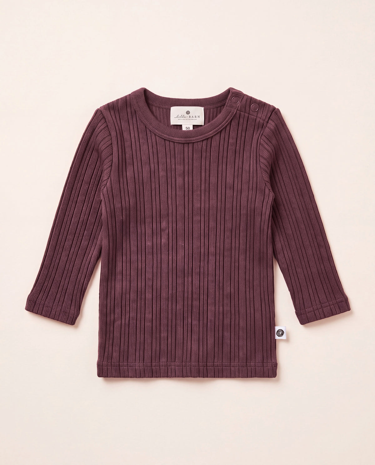 Jersey de lana de canalé – Lana merino - Red Mahogany