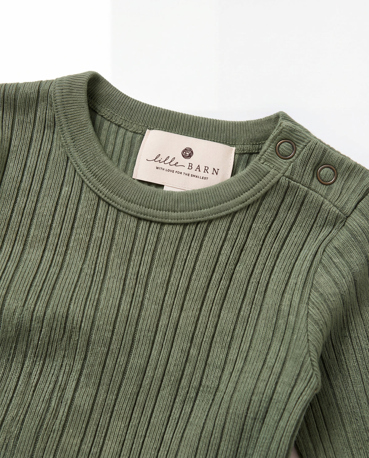 Woolen rib sweater - merino wool - Oil Green