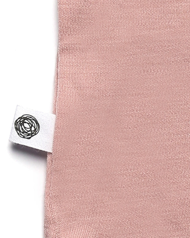 Wollen Overslagromper korte mouw – Merinowol - Misty Rose