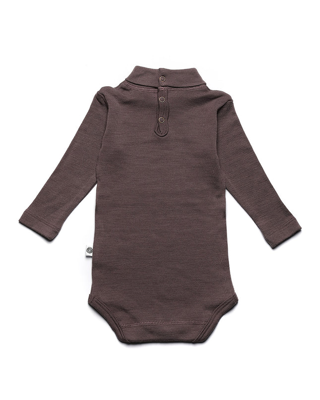 Wollen romper lange mouwen met col - Merinowol - Peppercorn