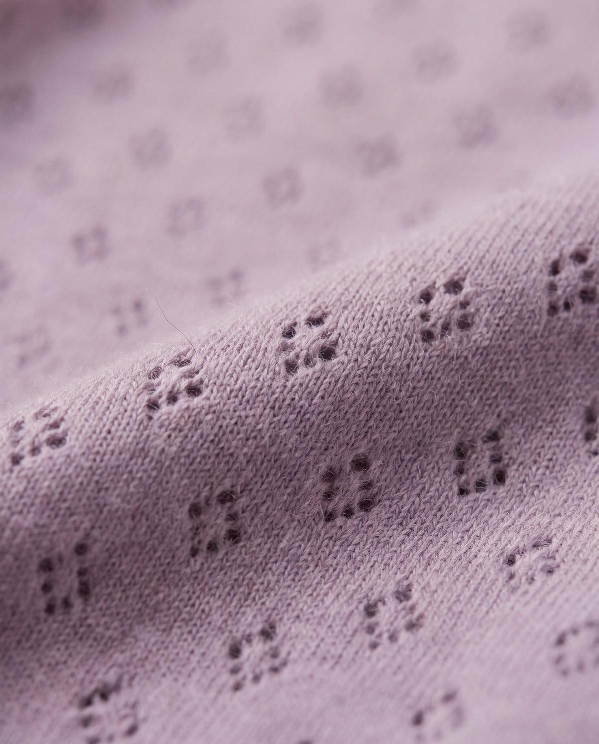 Woll-Strampler in Pointelle - Merinowolle - Lavender Frost