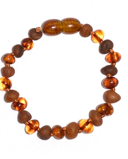 Baby/Child – Amber bracelet - Round beads - Polished - 14cm