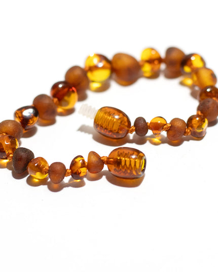 Baby/Child – Amber bracelet - Round beads - Polished - 14cm