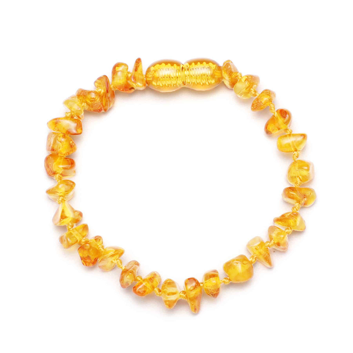 Baby/Kind - Barnsteen armbandje - lemon - chips gepolijst - 14cm
