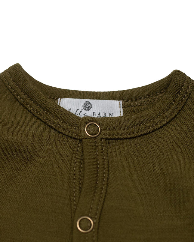 Wollen baby pakje / playsuit - Merinowol - Fir Green