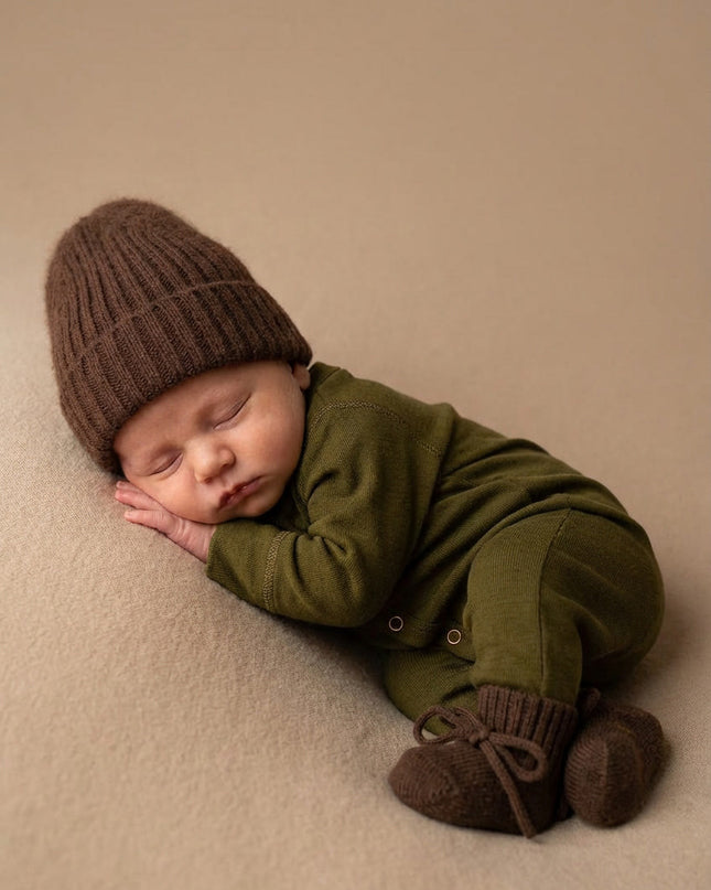 Wollen baby pakje / playsuit - Merinowol - Fir Green