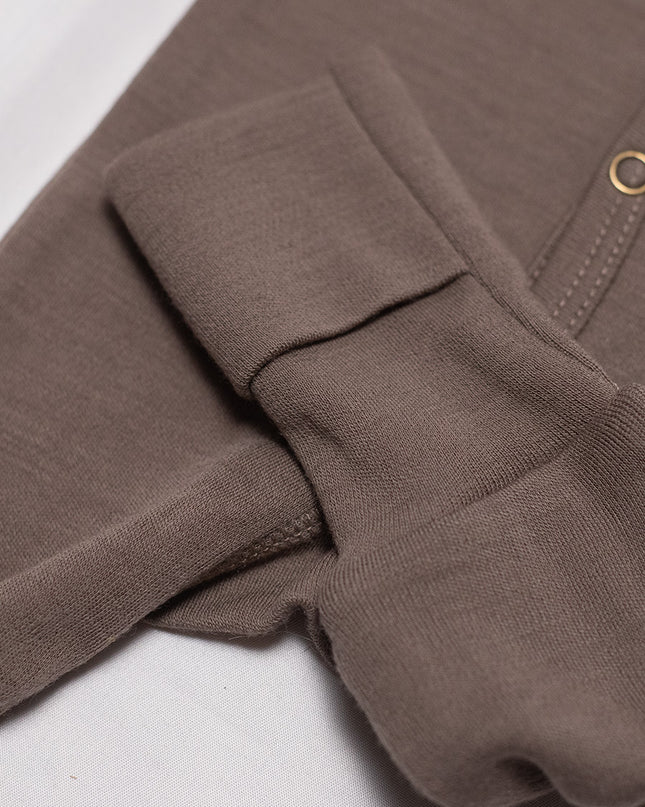 Wollen baby pakje / playsuit - Merinowol - Walnut