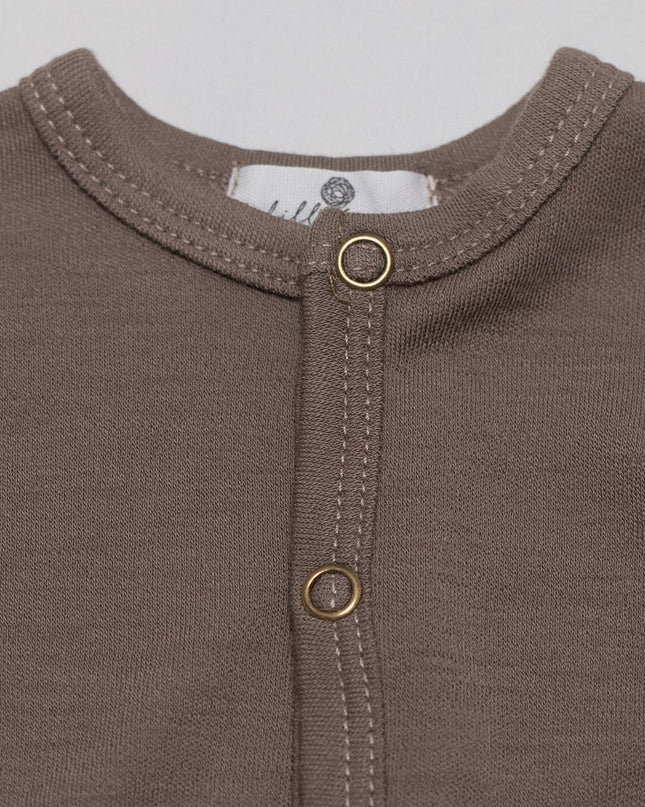 Wollen baby pakje / playsuit - Merinowol - Walnut