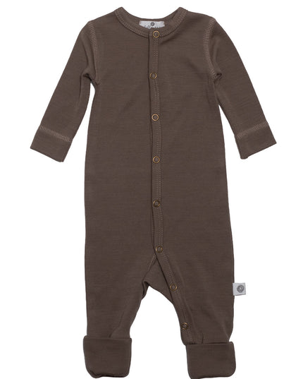 Wollen baby pakje / playsuit - Merinowol - Walnut