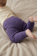 Merinowol gebreid baby broekje - Violet