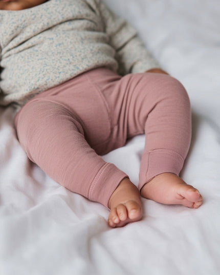 Wollen Baby- kinderbroek - Merinowol - Misty Rose
